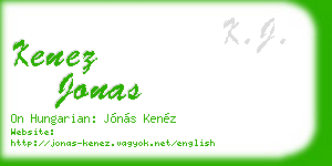 kenez jonas business card